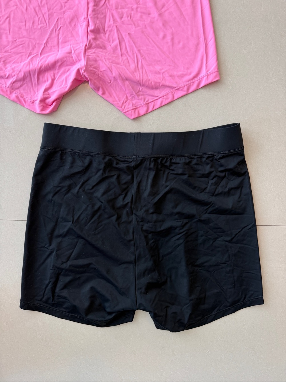 Spandex Pink & Black Active Bike Shorts Duo - Picture 7 of 8
